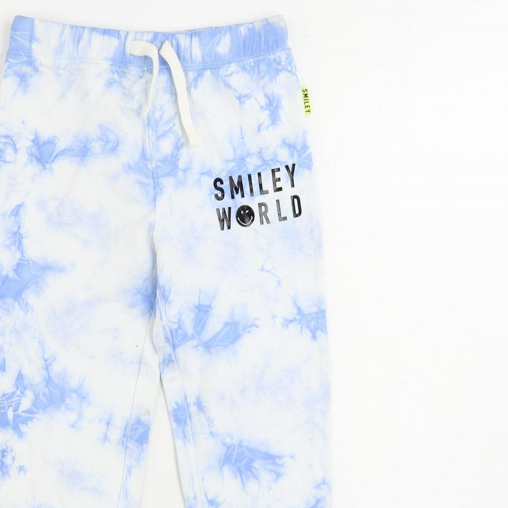 Marks and Spencer Girls Gold Solid Cotton Cami Pyjama Pants Size 6-7 Years Drawstring - Tie Dye