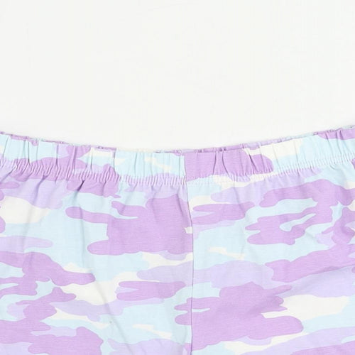 Marks and Spencer Girls Purple Camouflage Cotton Cami Sleep Shorts Size 14-15 Years