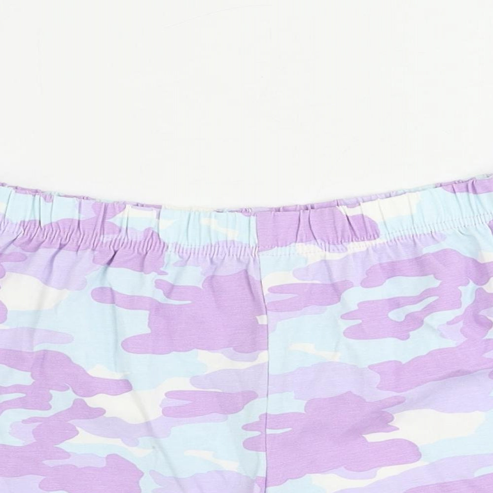Marks and Spencer Girls Purple Camouflage Cotton Cami Sleep Shorts Size 14-15 Years