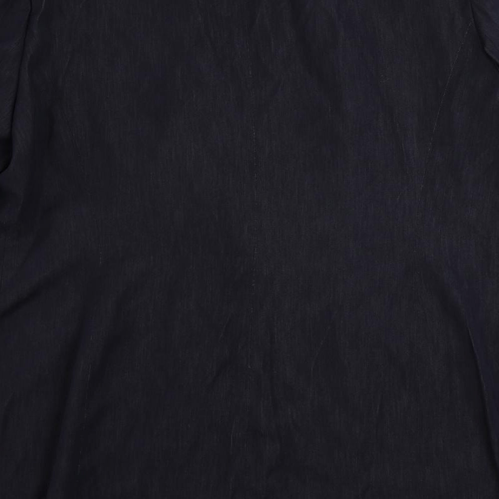Jacques Vert Womens Blue Overcoat Coat Size 20 Button