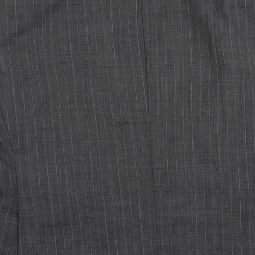 Marks and Spencer Mens Grey Striped Wool Jacket Suit Jacket Size 40 Regular