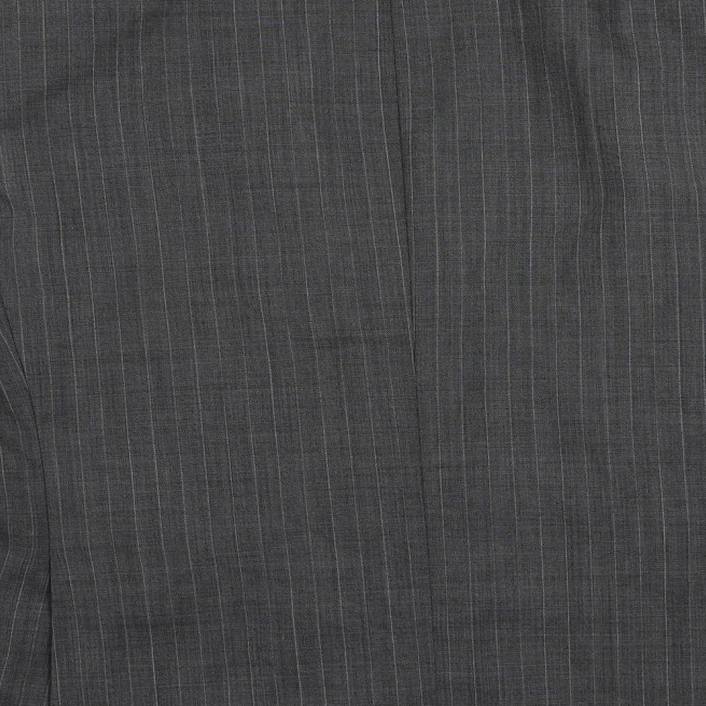 Marks and Spencer Mens Grey Striped Wool Jacket Suit Jacket Size 40 Regular