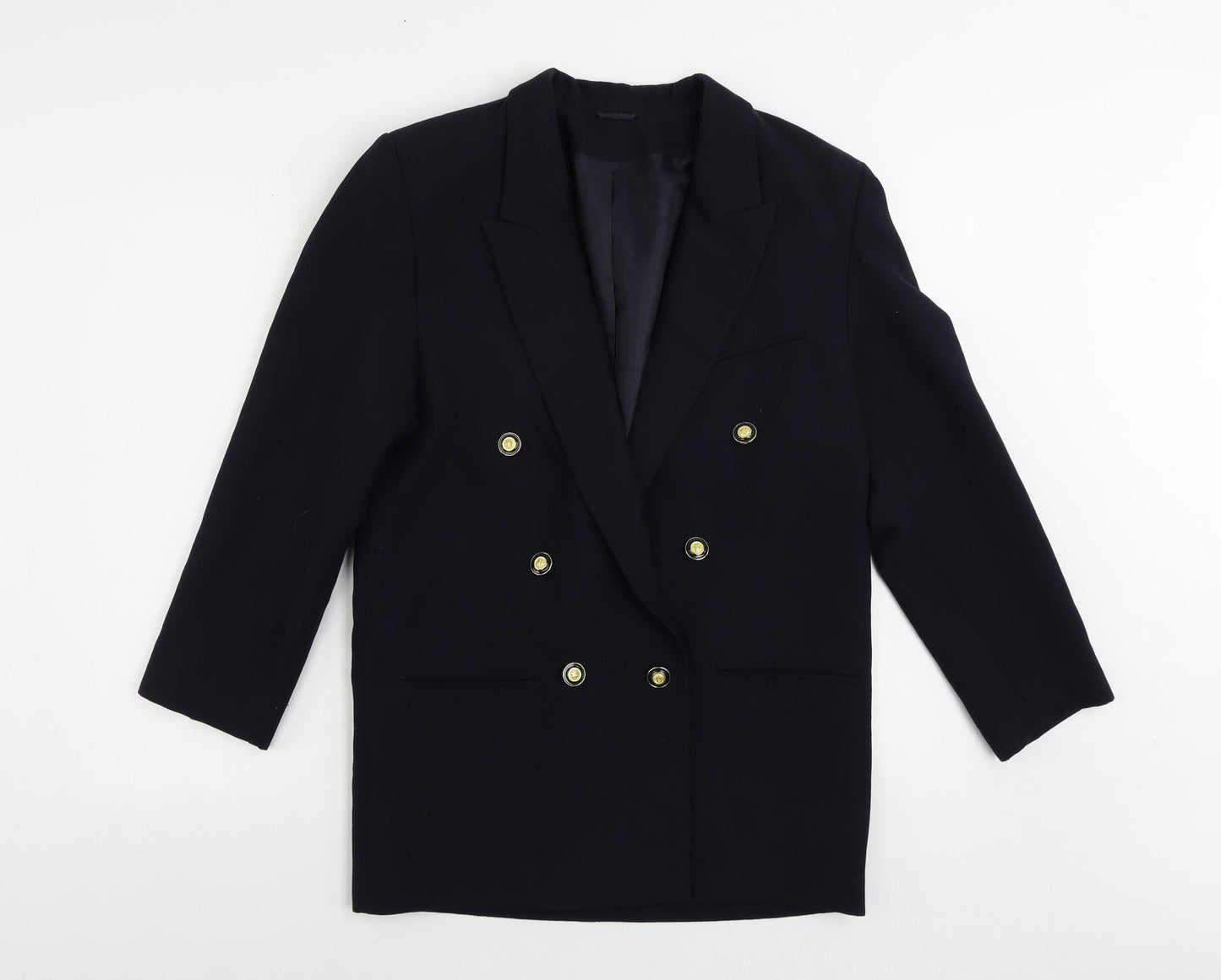 Hamells Womens Blue Jacket Blazer Size 10 Button