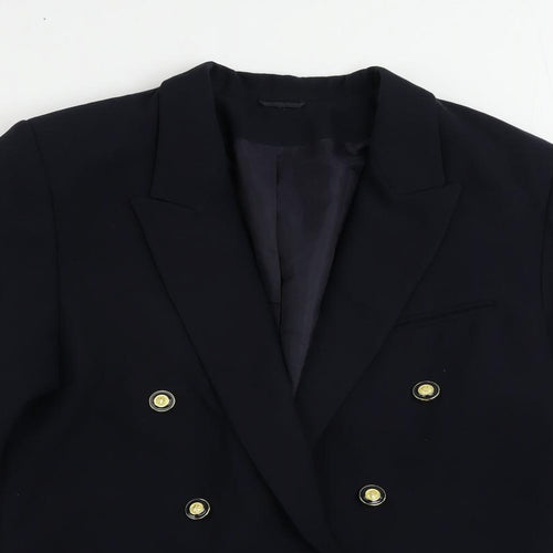Hamells Womens Blue Jacket Blazer Size 10 Button