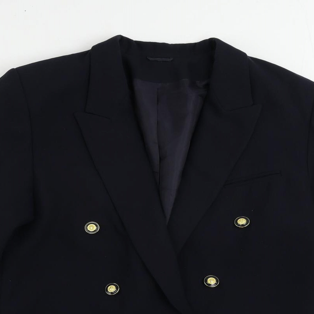 Hamells Womens Blue Jacket Blazer Size 10 Button