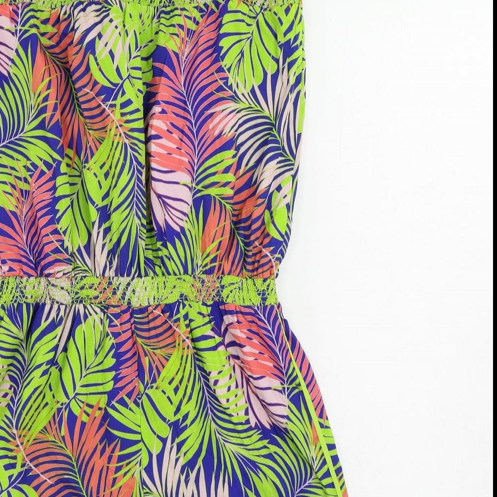 Monsoon Girls Multicoloured Geometric Polyester Playsuit One-Piece Size 14-15 Years - Elastic Waist