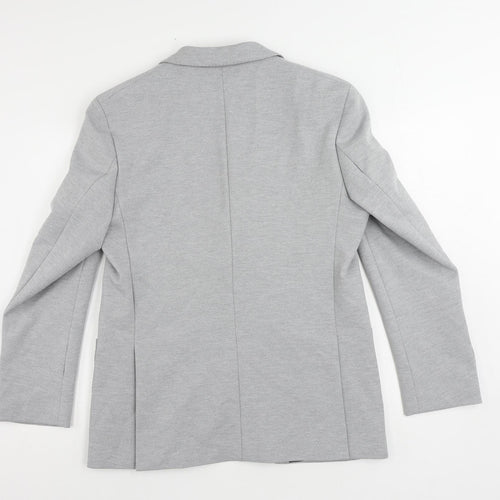 Marks and Spencer Mens Grey Polyamide Jacket Suit Jacket Size 40 Regular