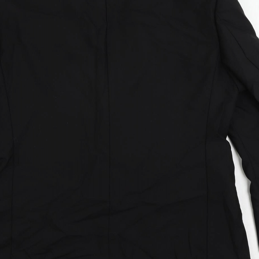 Marks and Spencer Mens Black Wool Tuxedo Suit Jacket Size 38 Regular