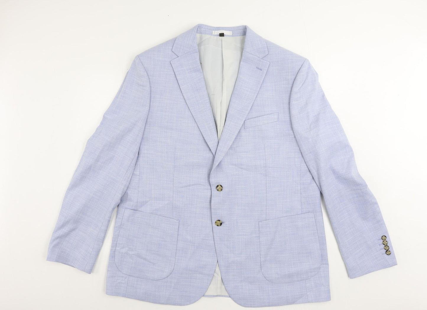 Marks and Spencer Mens Blue Polyester Jacket Suit Jacket Size 48 Regular