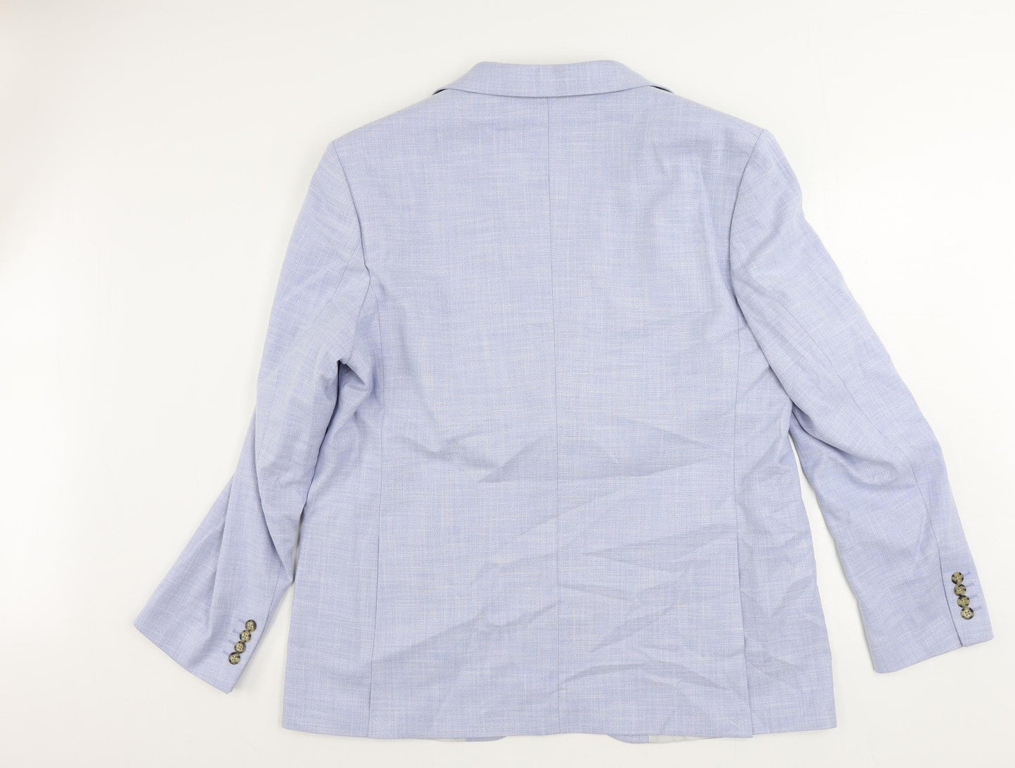 Marks and Spencer Mens Blue Polyester Jacket Suit Jacket Size 48 Regular