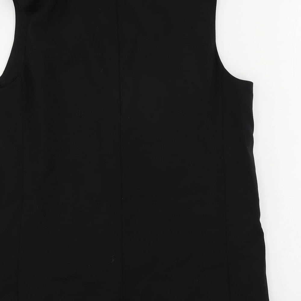 Marks and Spencer Womens Black Jacket Waistcoat Size 12 Button