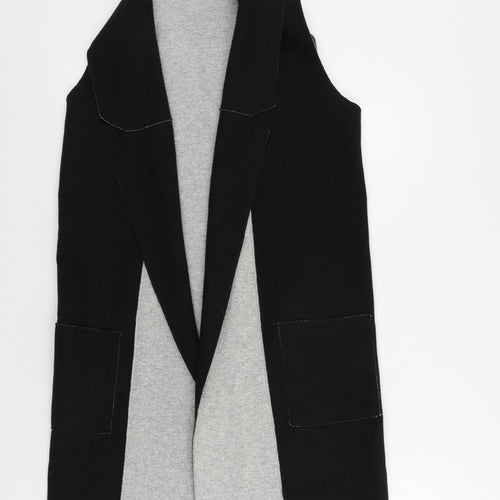 Marks and Spencer Womens Black Jacket Waistcoat Size S - Open