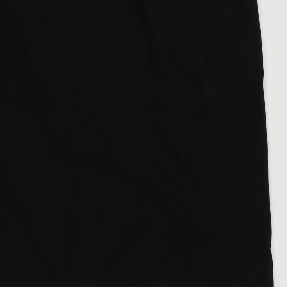 NEXT Womens Black Wool Straight & Pencil Skirt Size 14 Button