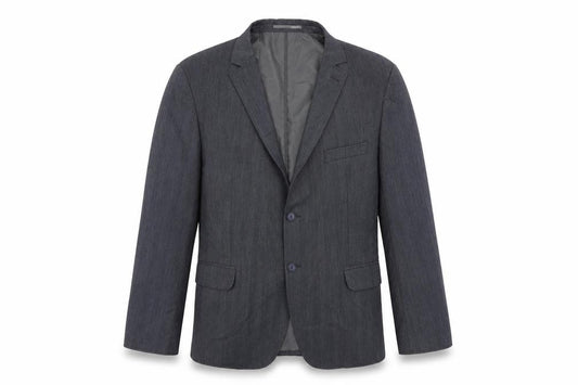 Front view of Autograph men’s blue polyester jacket blazer, size 44, regular