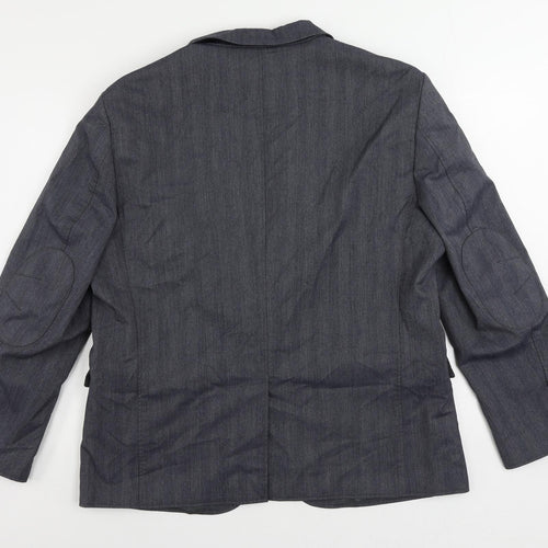 Autograph Mens Blue Polyester Jacket Blazer Size 44 Regular