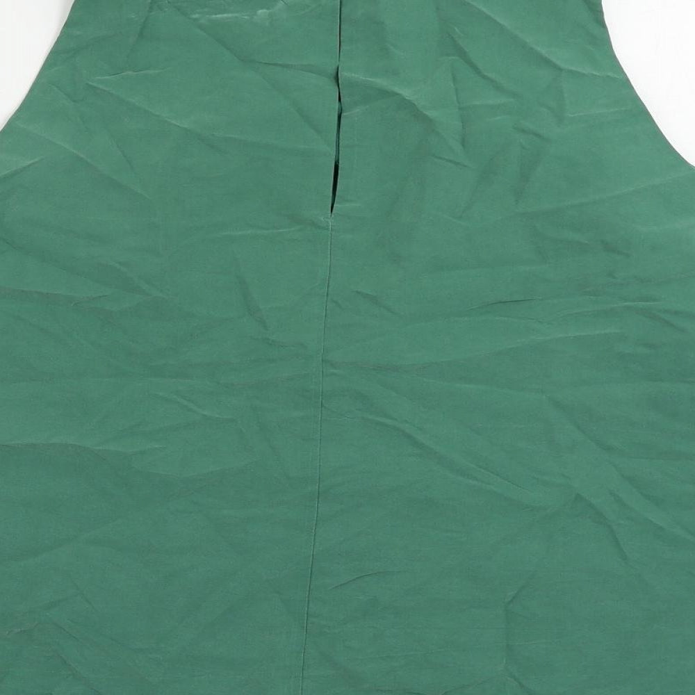 Per Una Womens Green Modal Basic Blouse Size 24 Round Neck