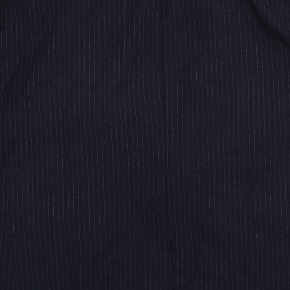 Marks and Spencer Womens Blue Striped Jacket Blazer Size 20 Button