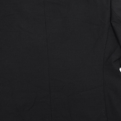 Marks and Spencer Mens Black Striped Polyester Jacket Suit Jacket Size 42 Regular
