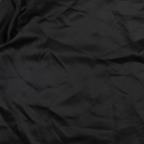 Burton Mens Black Polyester Button-Up Size L Collared Button