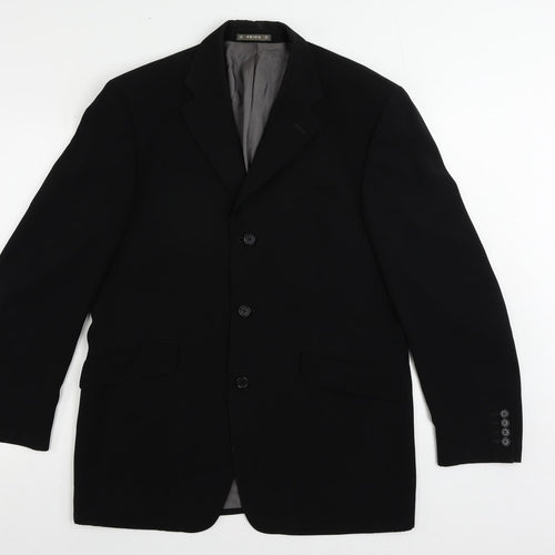 Ciro Citterio Mens Black Polyester Jacket Suit Jacket Size 40 Regular