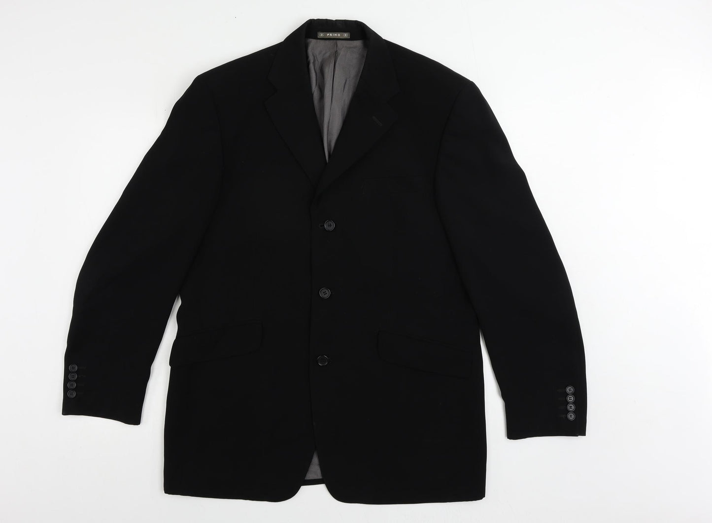 Ciro Citterio Mens Black Polyester Jacket Suit Jacket Size 40 Regular