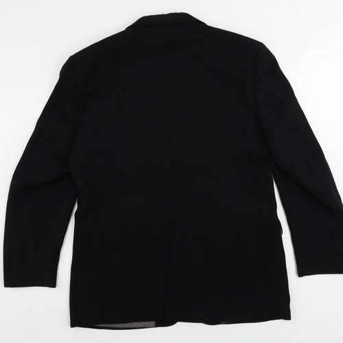 Ciro Citterio Mens Black Polyester Jacket Suit Jacket Size 40 Regular