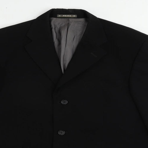 Ciro Citterio Mens Black Polyester Jacket Suit Jacket Size 40 Regular