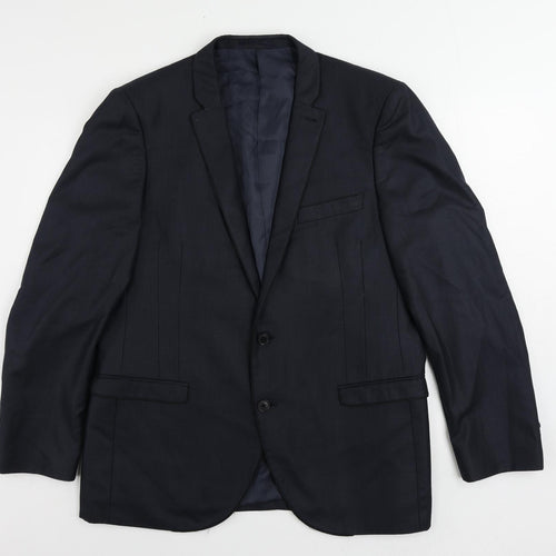 NEXT Mens Blue Polyester Jacket Suit Jacket Size 44 Regular