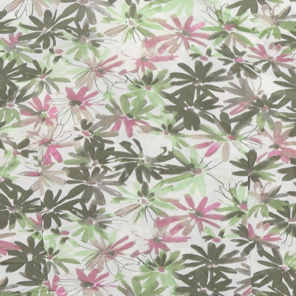 Eastex Womens Multicoloured Floral Polyester Basic Button-Up Size 14 Collared