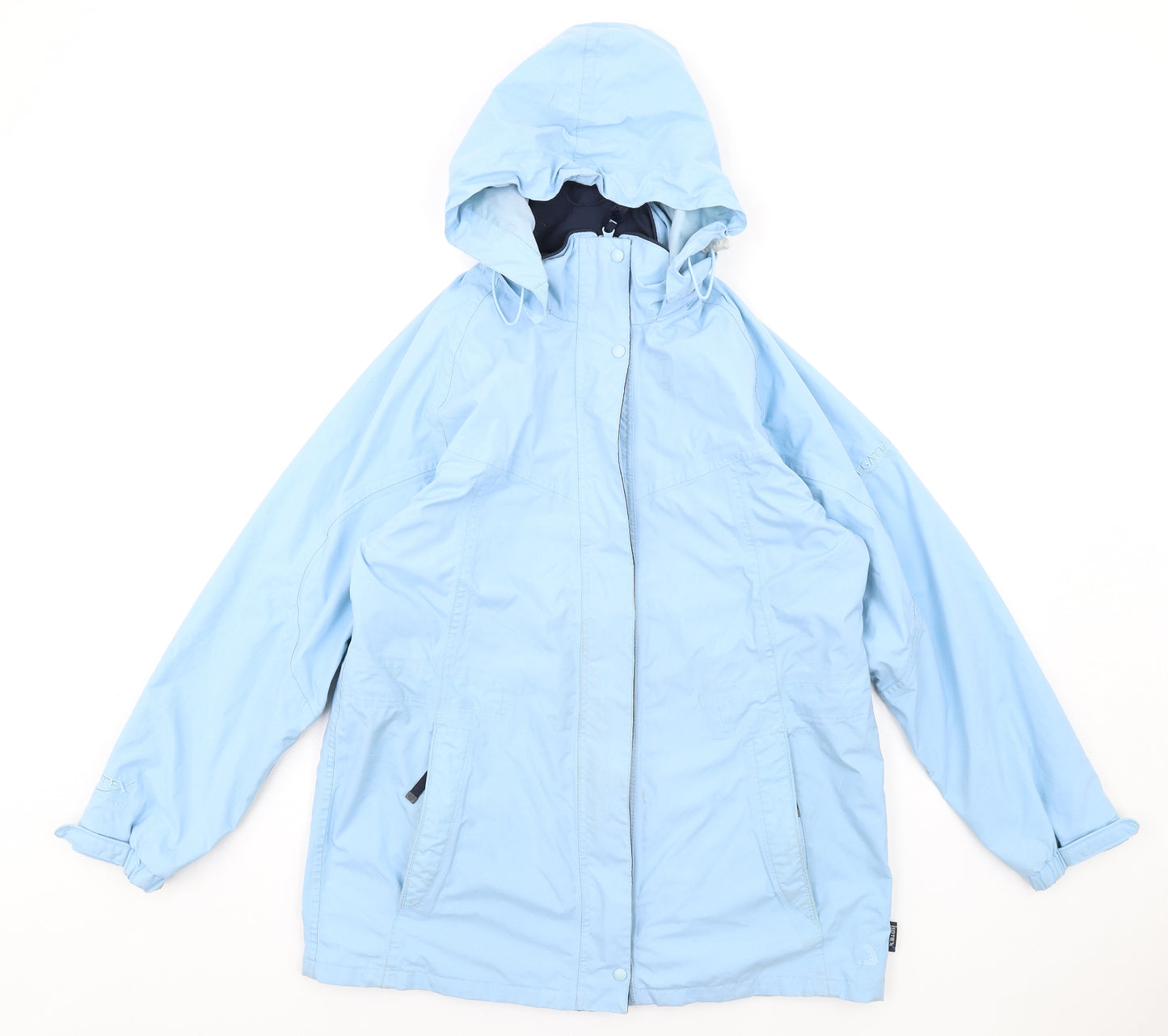 Regatta Womens Blue Rain Coat Coat Size 14 Zip