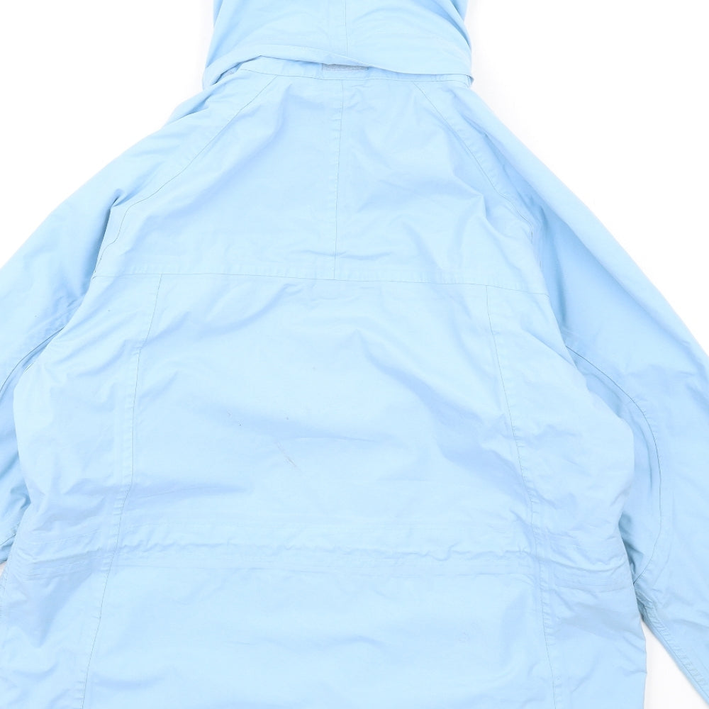 Regatta Womens Blue Rain Coat Coat Size 14 Zip