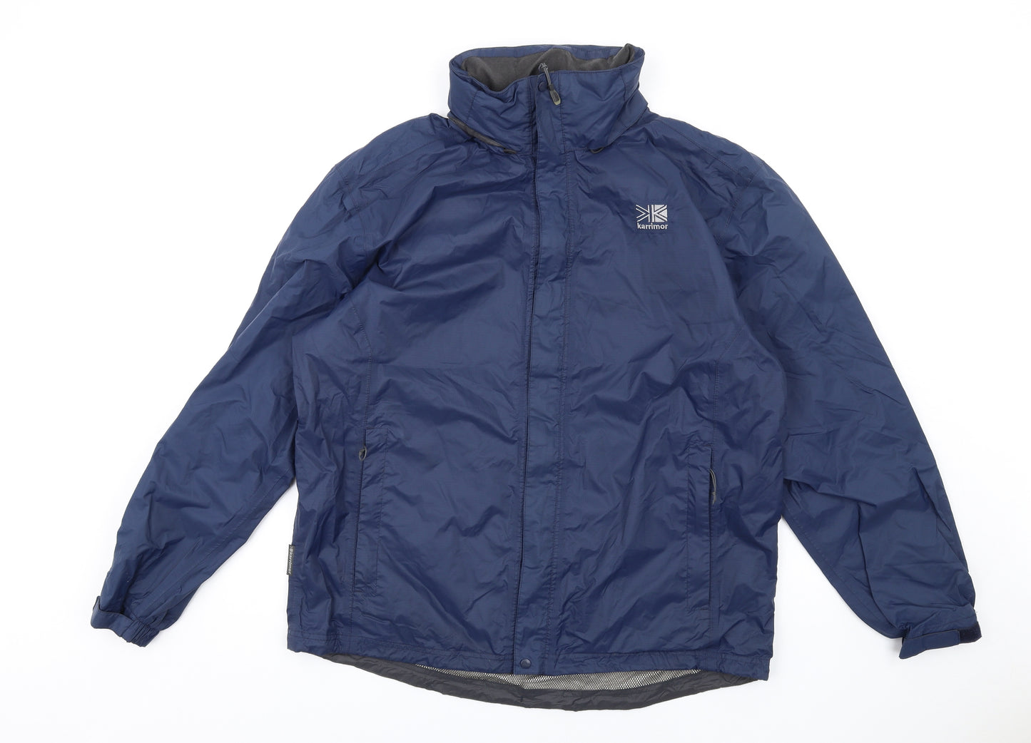 Karrimor Mens Blue Rain Coat Coat Size L Zip