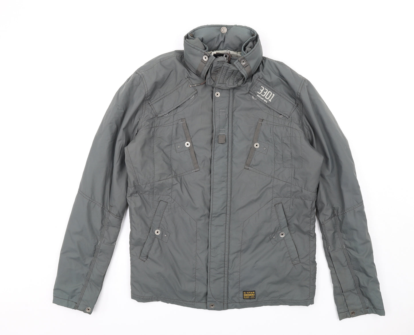 G-Star Mens Green Jacket Coat Size XL Zip