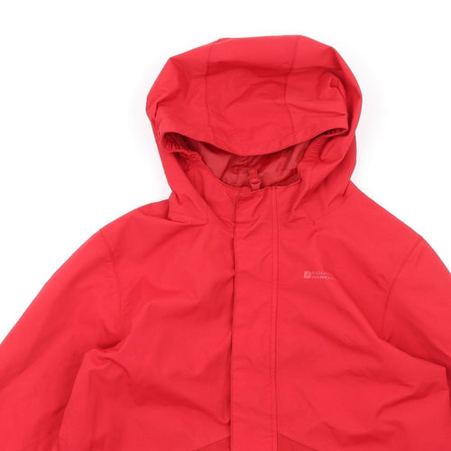 Mountain Warehouse Boys Red Rain Coat Coat Size 13 Years Zip