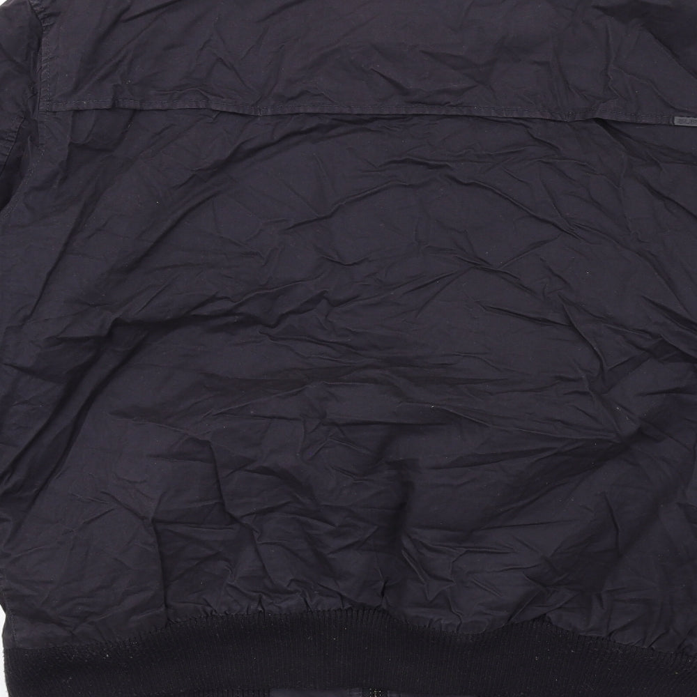 Superdry Mens Black Bomber Jacket Coat Size 2XL Zip