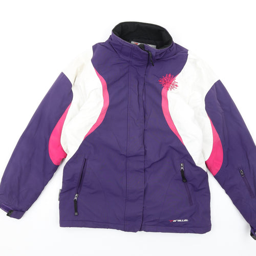 Parallel Womens Multicoloured Rain Coat Coat Size 12 Zip