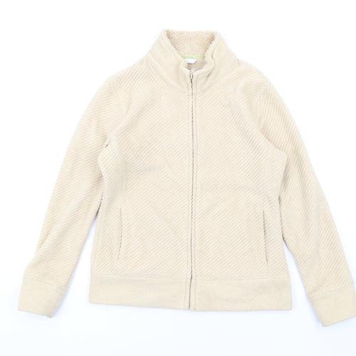 Marks and Spencer Womens Beige Jacket Size 10 Zip