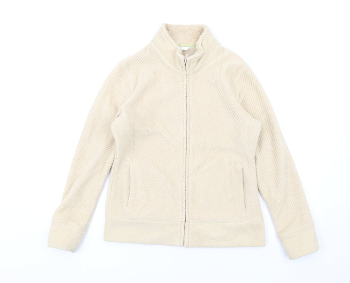 Marks and Spencer Womens Beige Jacket Size 10 Zip