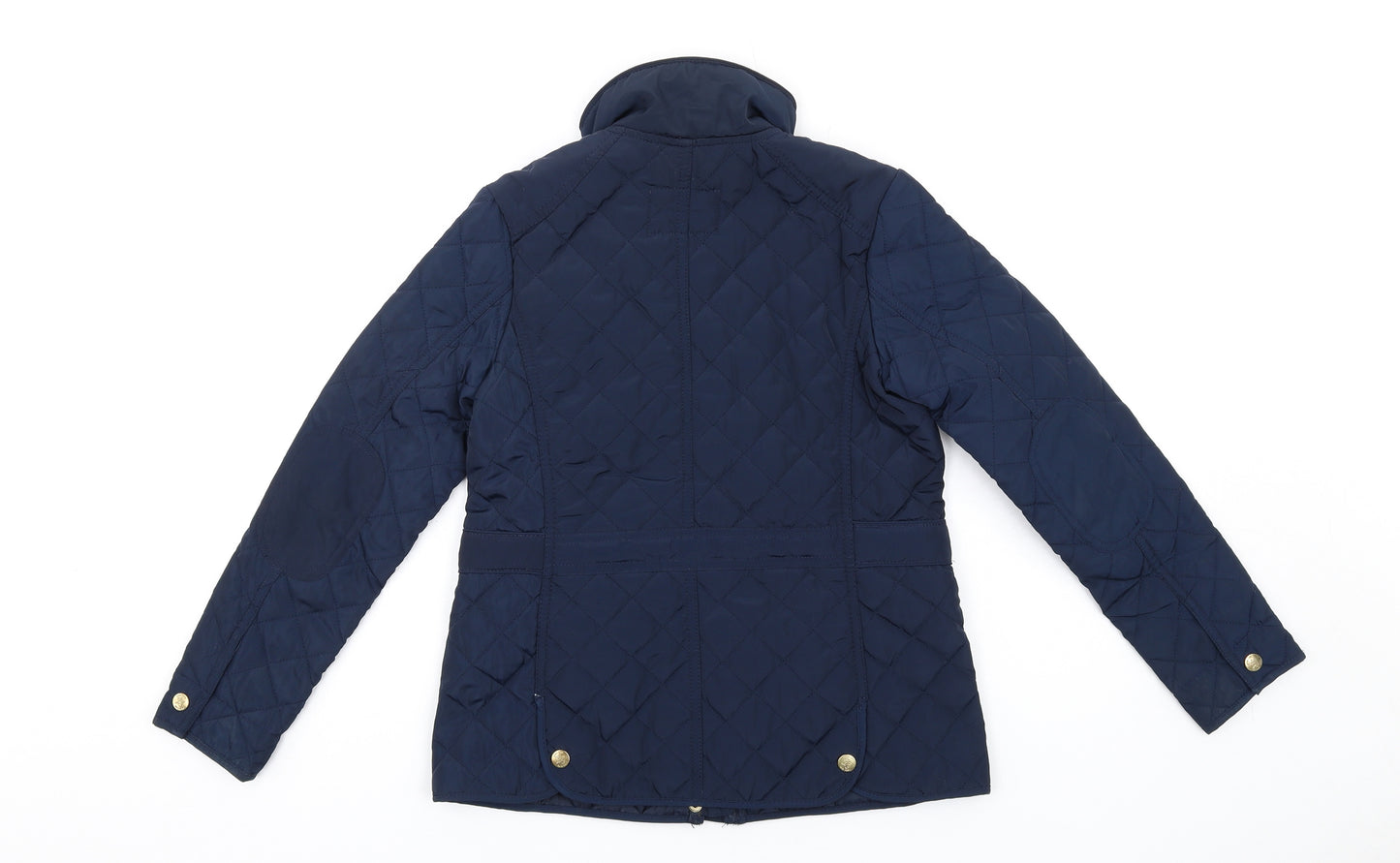 Zara Girls Blue Quilted Coat Size 9-10 Years Zip