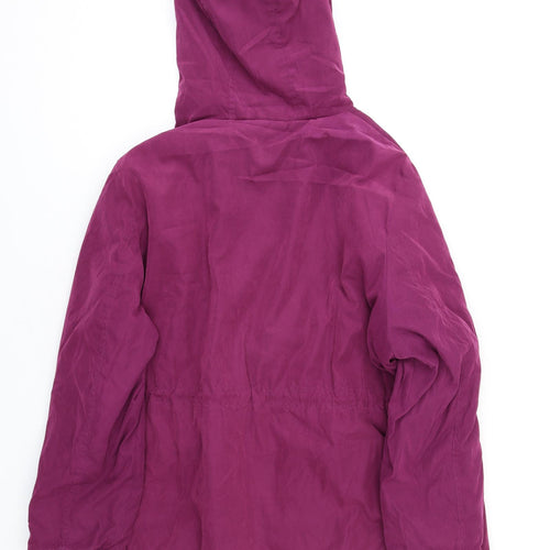 Bonmarché Womens Purple Parka Coat Size 24 Zip
