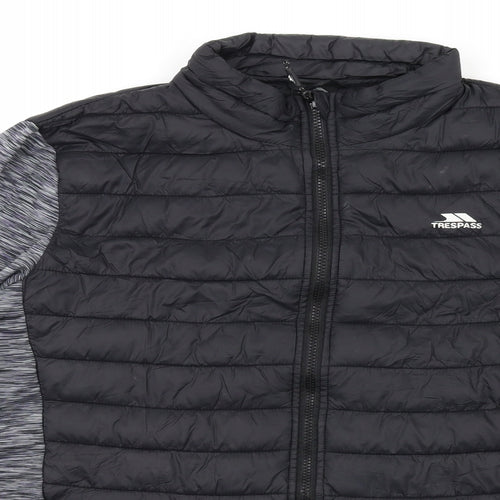 Trespass Mens Black Puffer Jacket Coat Size XL Zip