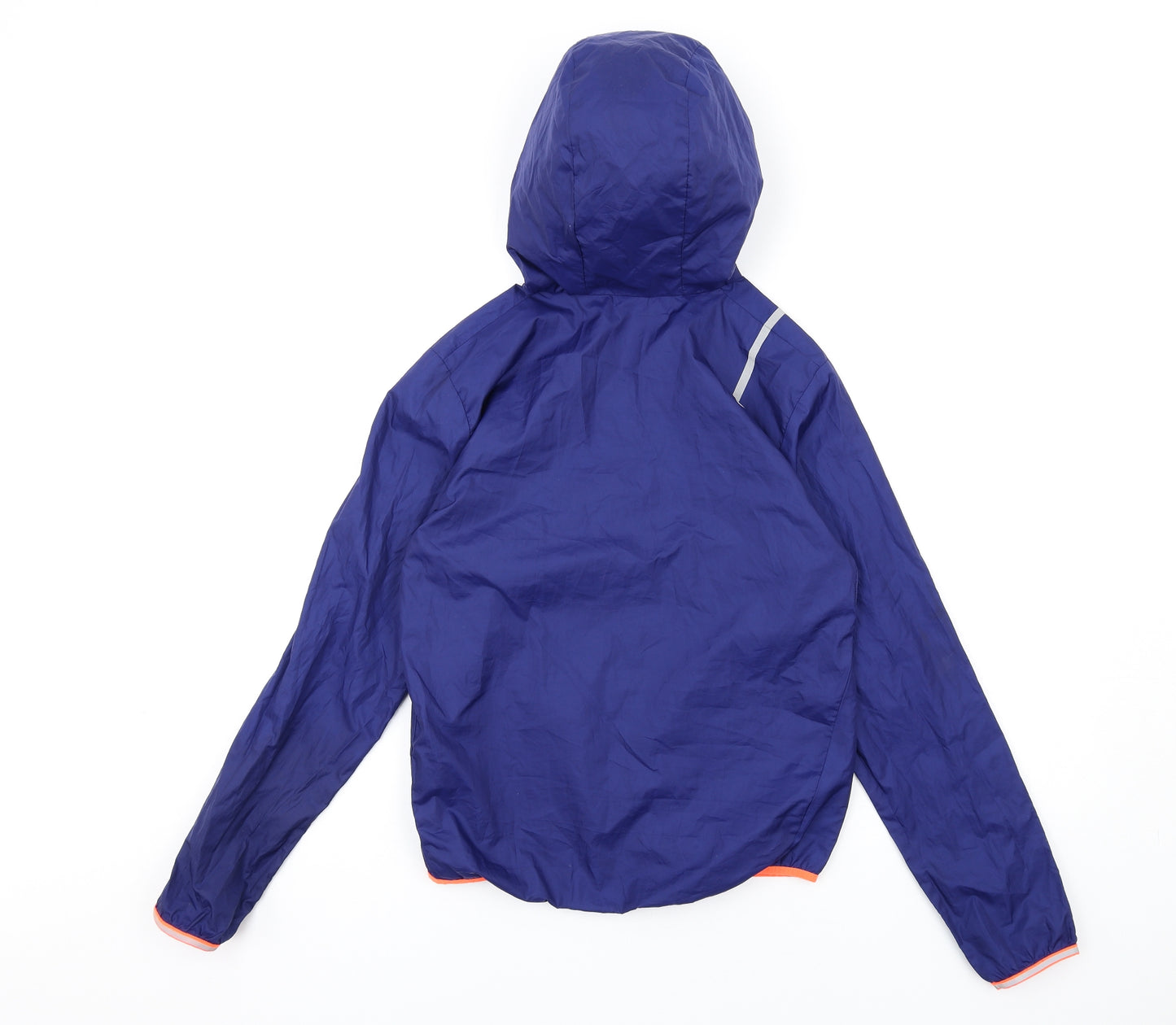 Kalenji Boys Blue Rain Coat Coat Size 14 Years Zip