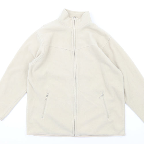 EWM Womens Beige Jacket Size 14 Zip