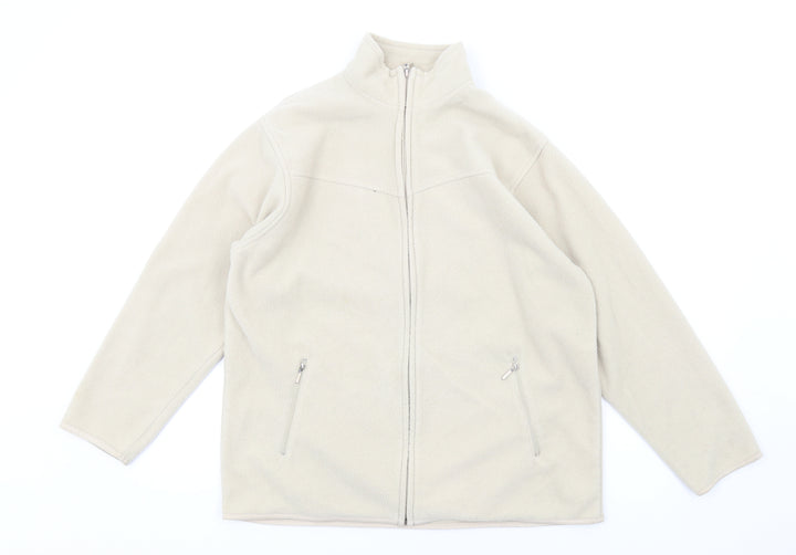 EWM Womens Beige Jacket Size 14 Zip