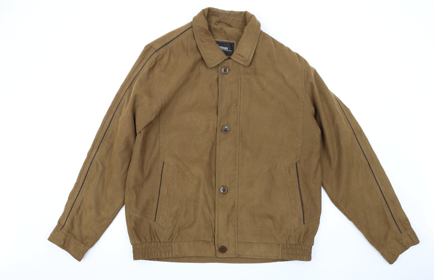Cabano Mens Brown Jacket Coat Size 44 Zip