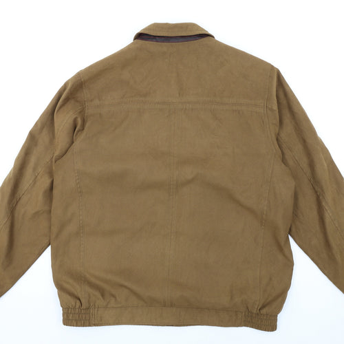 Cabano Mens Brown Jacket Coat Size 44 Zip