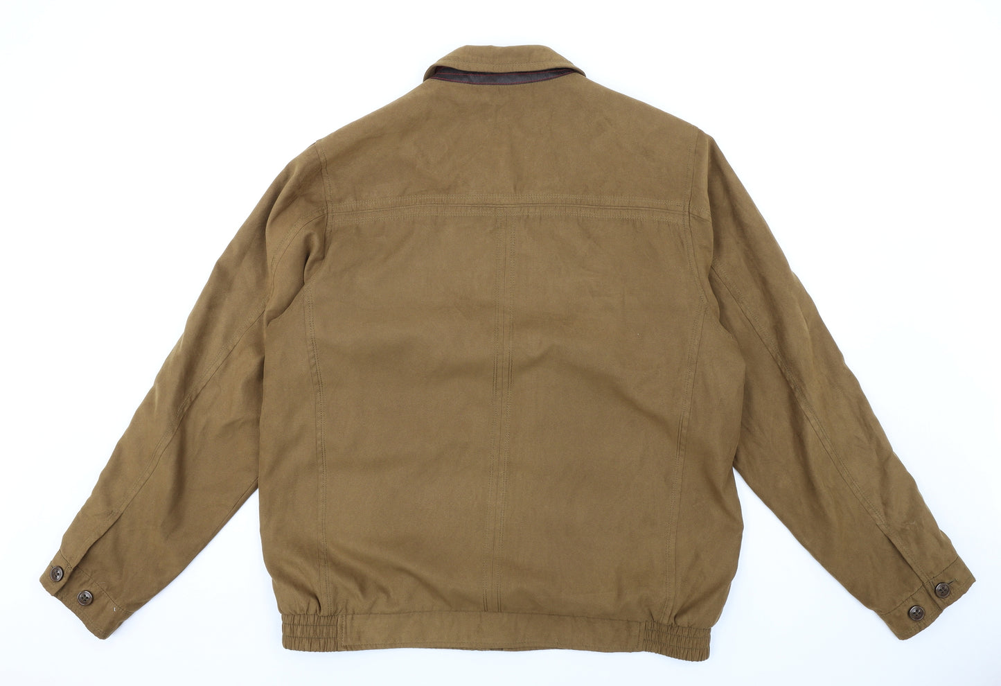 Cabano Mens Brown Jacket Coat Size 44 Zip