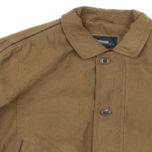 Cabano Mens Brown Jacket Coat Size 44 Zip