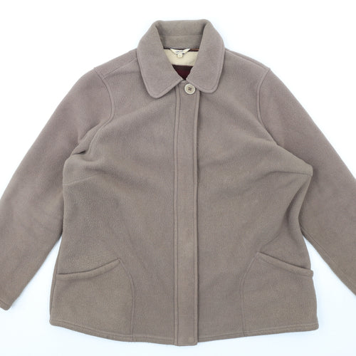 Classic Womens Brown Jacket Coat Size 16 Zip