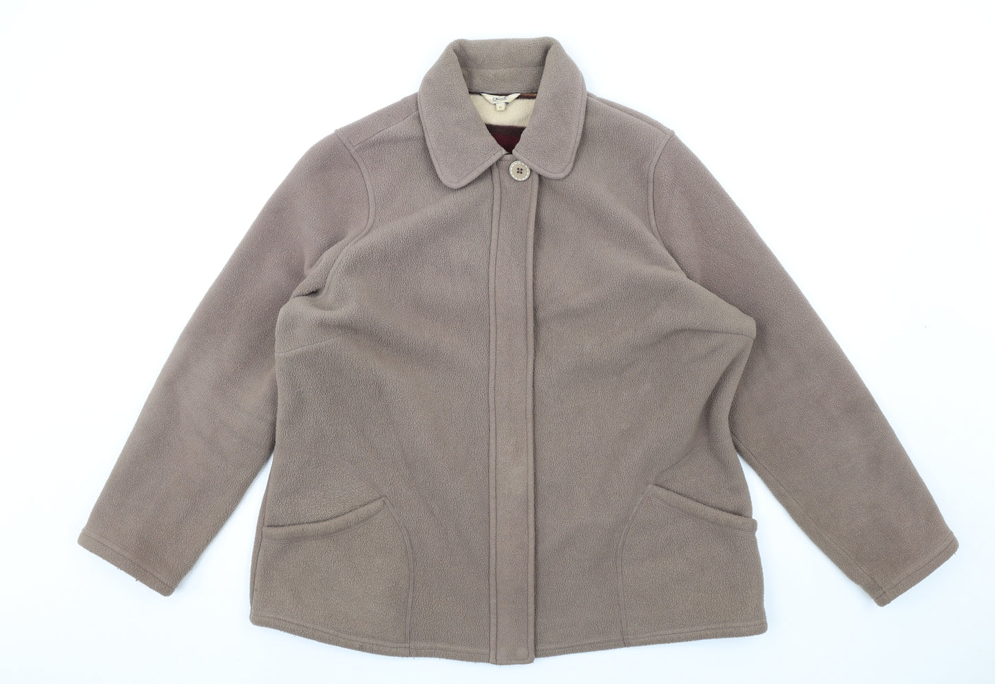 Classic Womens Brown Jacket Coat Size 16 Zip